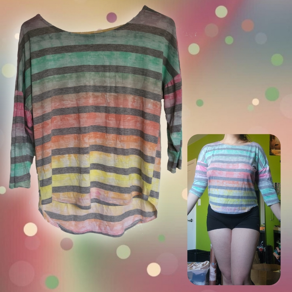 Rainbow Stripped Top